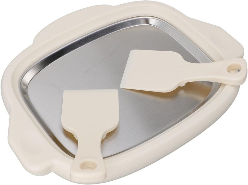 GOTOTOP Roll Ice Cream Machine Stainless Steel Ice Frying Machine, Rolled Ice Cream Maker, Efficient Cool Plate with 2 Shovels for Home Use,Fried Yogurt Machine, Stir Fried Yogurt Machine (#2) - Image 5